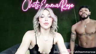 Emma Rose Live Cam Interracial Play On The Couch