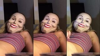 Amber Rougue Masturbates With Cumshot On The Couch