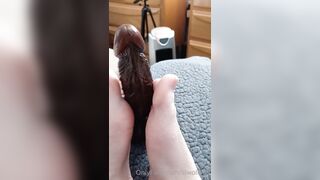 LilWolfy69 Footjob With Dildo POV