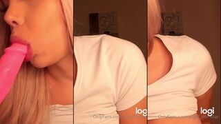 Blonde Mistress Angelica Blowjob With Pink Dildo