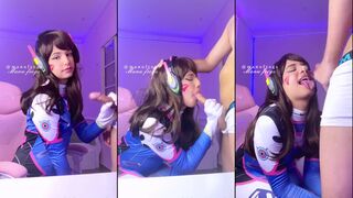 Manufrogs Cosplay Blowjob With Huge Cumshot On Face