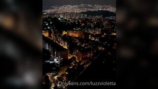 Luzz Violetta Risky Masturbation On The Balcony