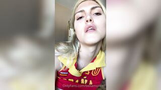 Mia Karolys Masturbates With Vibrating Dildo Toy In The Ass