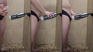 Real Gril Playing With Fucking Machine In The Bathroom