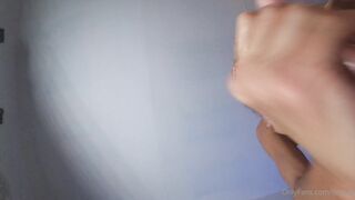 Stella Samore Standing Masturbation With Cumshot Close Up