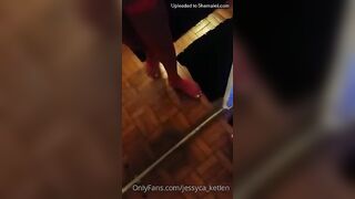 Jessyca Ketlen Masturbating And Licking Cum From Mirror
