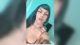 Sara Salazar - Beautiful Shemale Cumming in POV