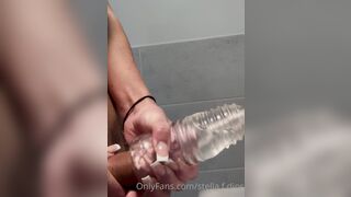 Stella Francis - Masturbating Big Shemale Cock in Close Up