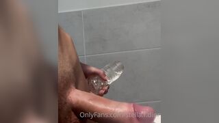 Stella Francis - Masturbating Big Shemale Cock in Close Up