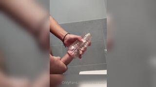 Stella Francis - Masturbating Big Shemale Cock in Close Up