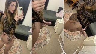 Hugemia Measuring Dick In Sexy Dress