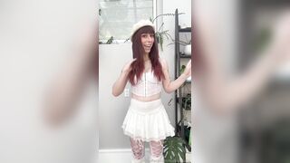 Aria Faye Strips With Bouncing Tits