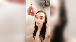 Bella Bates Playing With Tits In The Bathroom