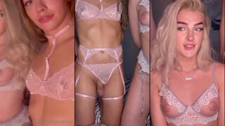 Aria Faye In Sexy Lingerie With TS Friends