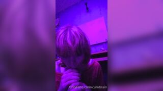 Cumbrain Late Night Kinky Blowjob With Dildo