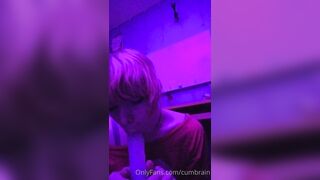 Cumbrain Late Night Kinky Blowjob With Dildo