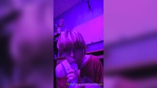Cumbrain Late Night Kinky Blowjob With Dildo