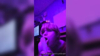 Cumbrain Late Night Kinky Blowjob With Dildo