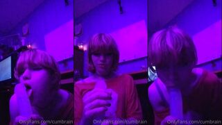 Cumbrain Late Night Kinky Blowjob With Dildo