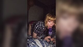 Cumbrain Playing With Bizarre Dildo