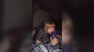 Cumbrain Playing With Bizarre Dildo