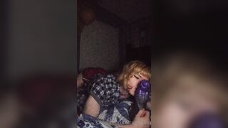 Cumbrain Playing With Bizarre Dildo