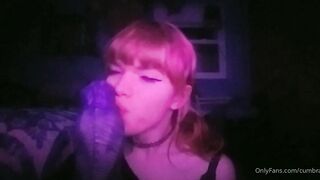 Cumbrain Bizarre Dildo Play During The Night