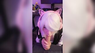 Josei Otoko Ahegao Blowjob With Dildo