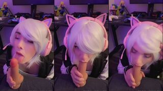 Josei Otoko Ahegao Blowjob With Dildo