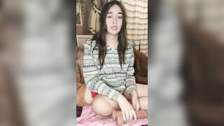 Pixinun Anal Dildo Ride In Sweater