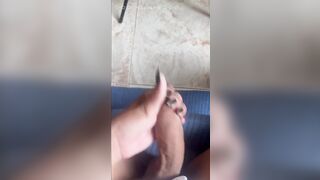 Hot Trans  jerking off until cum explosion