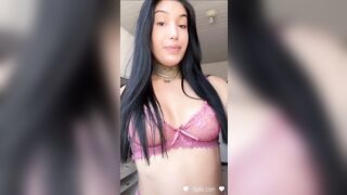 Trans girl sucks a dildo and masturbates 2
