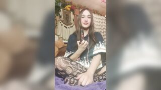 Pixinun Bizarre Dildo Play In Chastity