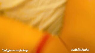 Nikita Kinka Gets Anal Creampie After Doggy POV