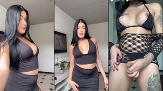 your favorite trans girls is playing with her big girl cock