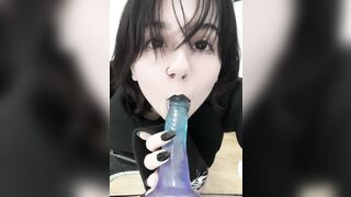 Avam Dildo Blowjob With Face Close Up