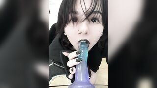 Avam Dildo Blowjob With Face Close Up