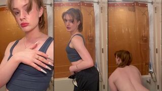 Bambi Snow Standing Masturbation In The Bathroom