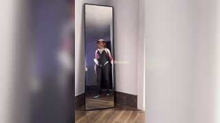 Bvncaaa Standing Costume Masturbation With Mirror Play