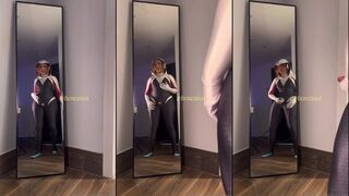 Bvncaaa Standing Costume Masturbation With Mirror Play