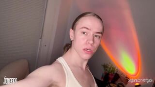 FemGape Standing Masturbation With Close Up