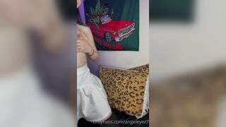 Collared Perfect Angel Upskirt Masturbation
