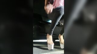Ariaaaxxx Risky Flashing In The Parking Lot