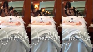 Floozy Jezebelle Anal Orgasm With Huge Dildo